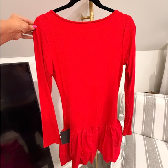 NEW Lulus Ideal Approach Red Long Sleeve Mini Dress MEDIUM Flattering NWT - Picture 5 of 8